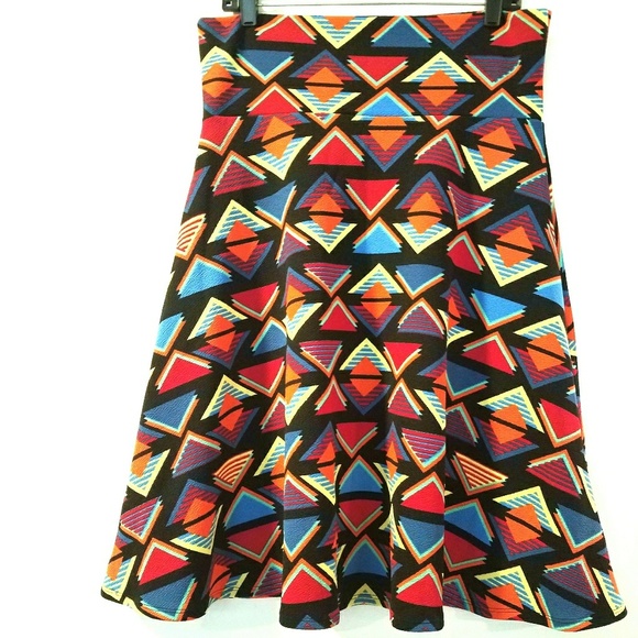 LuLaRoe Dresses & Skirts - XL Lularoe AZURE Skirt - Triangles Print